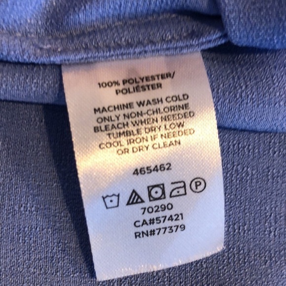 Ann Taylor Petite Sky Blue Smocked Neckline Off Shoulder Long Sleeve Blouse S/MP - Picture 9 of 9